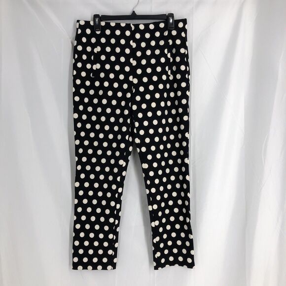 Chico's Pants - Chico's Ponte Dot Legging Pants  Size 1 = 8 Black White Polka Dot